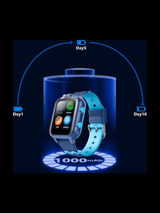 Wonlex Παιδικό Smartwatch KT18 Pro με GPS & Κάμερα Μαύρο-Κόκκινο