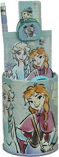 Gim Frozen Kids Stationery Set with Pencil, Sharpener, Eraser, Ruler and Pencil Holder Frozen