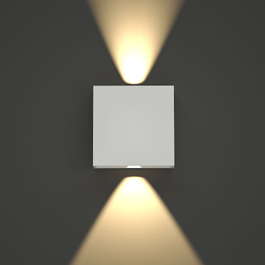Inlight Yellowstone Plafonieră de Exterior de Perete LED IP65 4W cu Lumină Albă Caldă cu Dublu Fascicul 12x12x12cm
