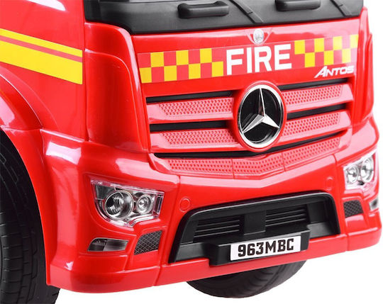 Jokomisiada Mercedes Vehicle Fire Brigade Mașină Ride On Pentru 12+ Luni Roșie