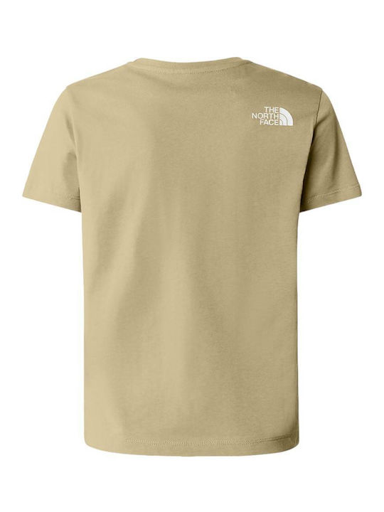 Nf0a877wyro North Face Jungen Neues S S Graph T-Shirt Beige Farbe