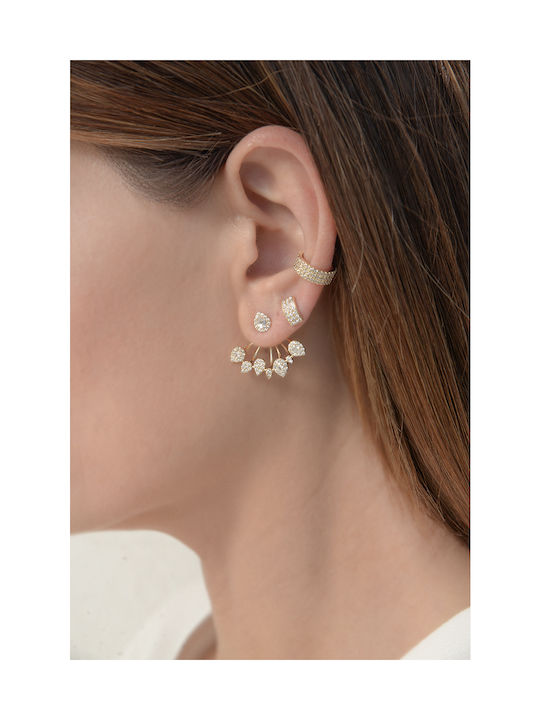 Kritsimis Einzelner Ohrring Ear Cuff aus Gold 14K