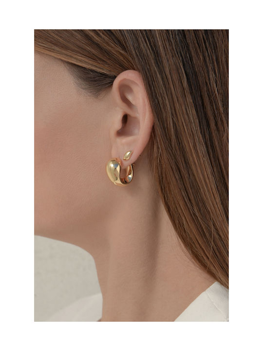 Kritsimis Earrings Hoops made of Gold 14K