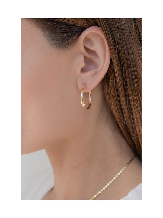 Kritsimis Earrings Hoops made of Gold 14K