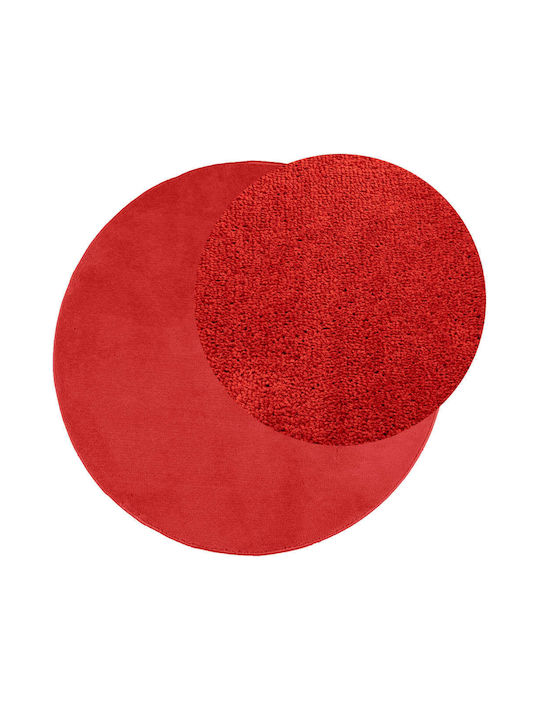 vidaXL Oviedo Rug Round Red