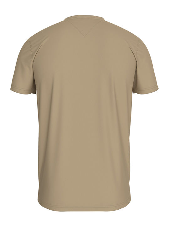 Tommy Hilfiger Ανδρικό T-shirt Κοντομάνικο Μπεζ