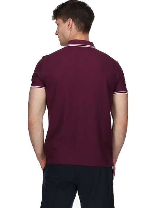 Polo Short Sleeve Blouse Burgundy
