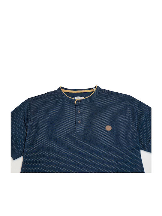 Frank Tailor Men's Short Sleeve Blouse Navy