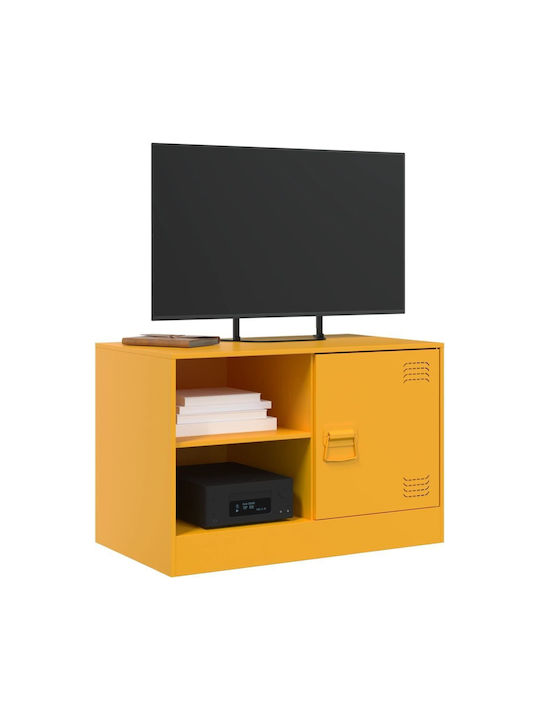 Шкаф за телевизор Метален Mustard Yellow Д134xШ39xВ44см