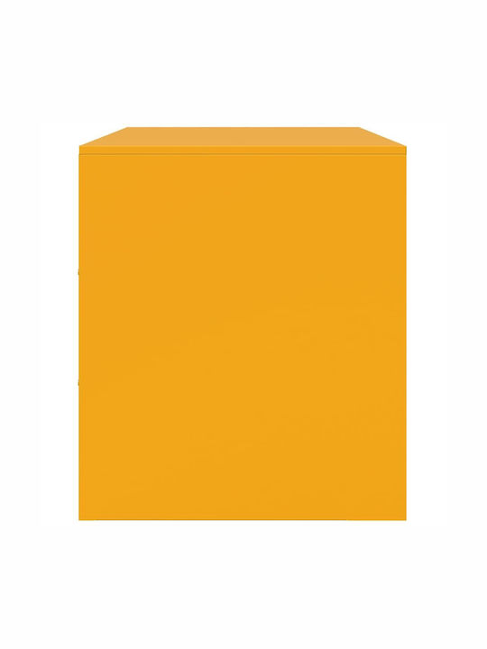Шкаф за телевизор Метален Mustard Yellow Д134xШ39xВ44см