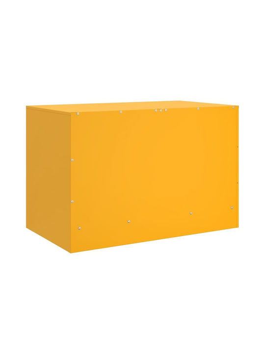 Шкаф за телевизор Метален Mustard Yellow Д134xШ39xВ44см