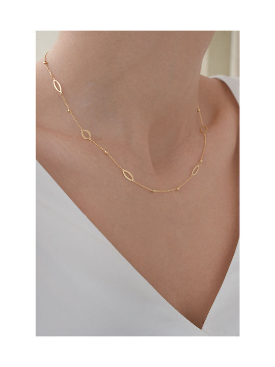 Kritsimis Shiny Necklace from Gold 14K