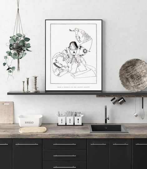 Japanese Geisha Painting Wooden 80x120cm