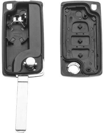 Foldable Car Key Shell with Blade with 3 Buttons for Citroen