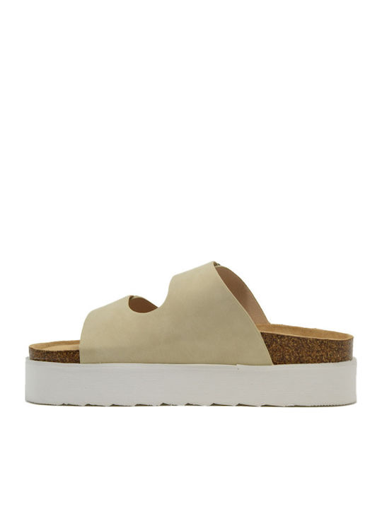 Γυναικεία Σανδάλια Flatforms Μπεζ