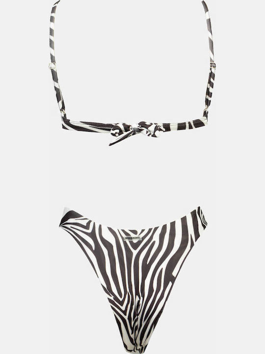 Set Bikini Τριγωνάκι & Brazil Λευκό/Μαύρο