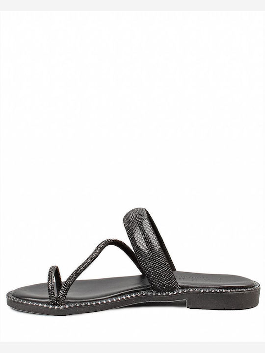 Zakro Collection Women's Flat Sandals in Black Color