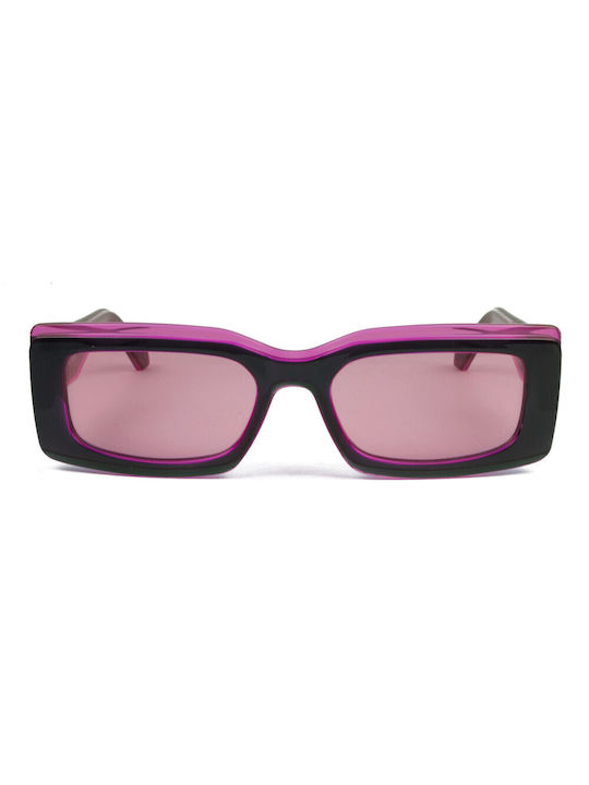 Calvin Klein Women's Sunglasses with Purple Plastic Frame and Pink Lens CKJ24604S 053