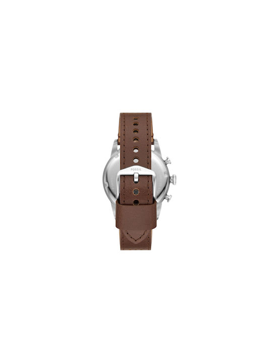 Fossil Sport Watch Chronograph Battery with Brown Leather Strap