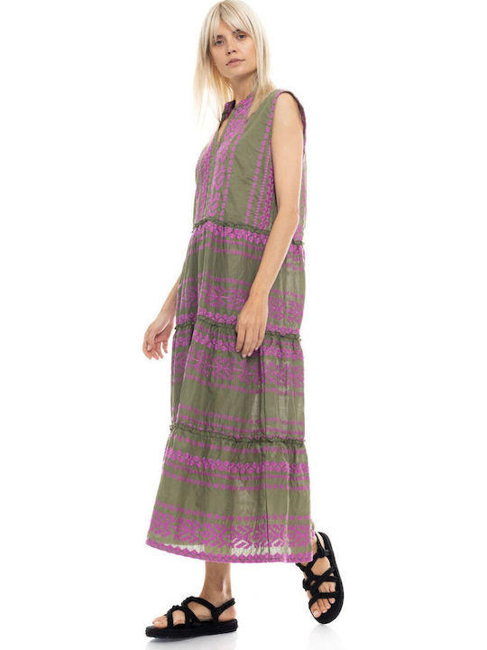 Pink Label Women's Maxi Dress Beachwear Magenta