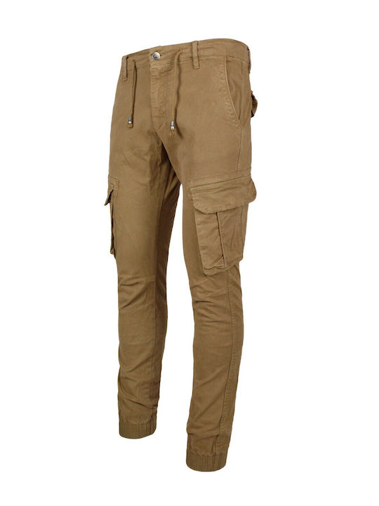 La Pupa Herrenhose Cargo in Slim Passform Camel