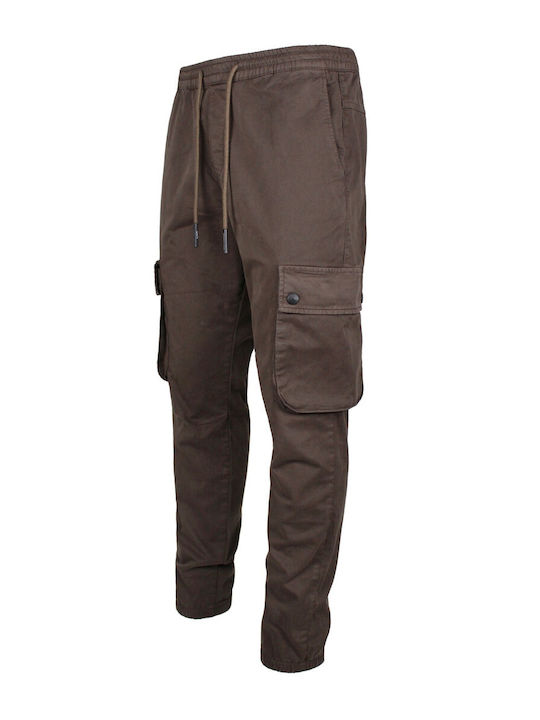 Cargo Men's Trousers Cargo Elastic in Regular Fit coffee