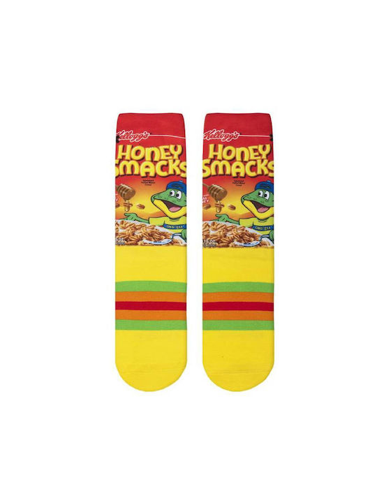 Șosete ODD Men Honey Smacks Bocrew - ROȘU/AMAREL - 055529