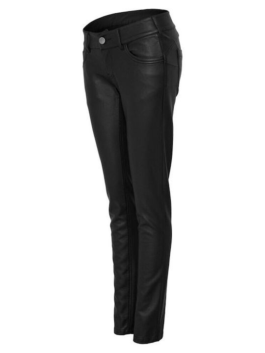 URBAN CLASSICS Women Ladies Leather Imitation Pants - BLACK - TB804