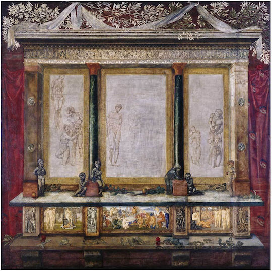 Troy Τρίπτυχος Πίνακας σε Καμβά 120x120cm