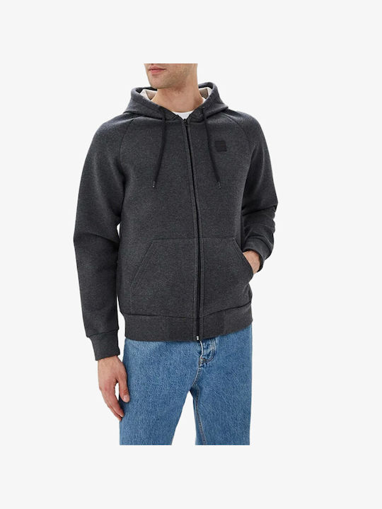 URBAN CLASSICS Men Thermo Zip Hoodie - CHARCOAL - TB1125-CHAR