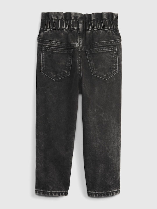 Black Just Like Mom Jean Pants for Kids with Washwell BLACK DENIM DESTROY BLACK DENIM