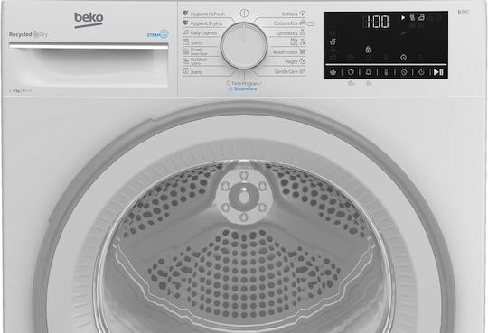 Beko B3T42242 Στεγνωτήριο 8kg με Αντλία Θερμότητας