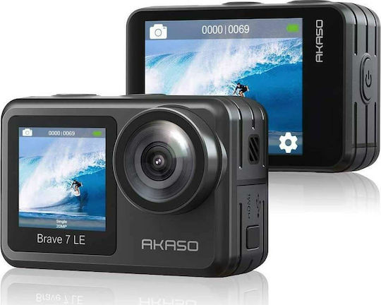 Akaso Brave 7 LE Action Camera 4K Ultra HD Underwater with Touch Screen 1.2" and Wi-Fi Black