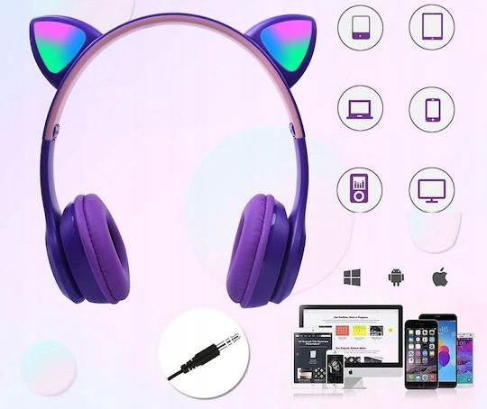 Fără fir / Cu fir On Ear Căști cu 10 ore de Funcționare Violet