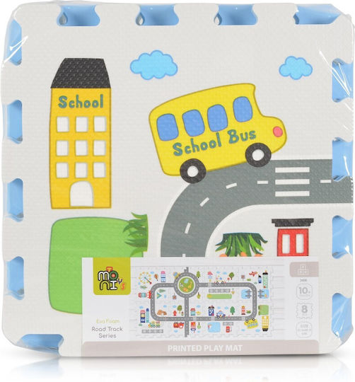 Moni Interaktives Kinder-Bodenpuzzle Road Track 8-teilig