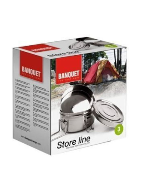 Banquet Lunchbox Inox Gray 3Stück