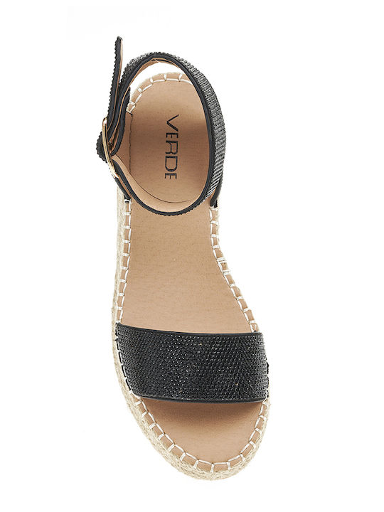 Women's Platform Espadrilles Black