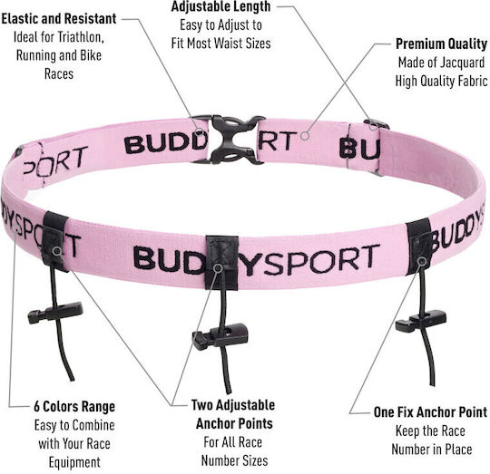 Buddyswim Race Belt Number Pink