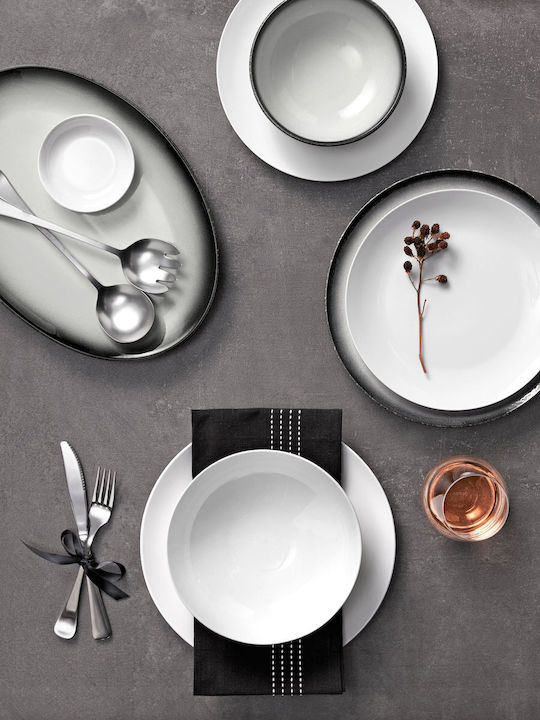 Maxwell & Williams Platou de Servire Oval din Porțelan Gri 30x22buc 1buc Maxwell & Williams Platou de Servire Oval din Porțelan Gri 30x22buc 1buc