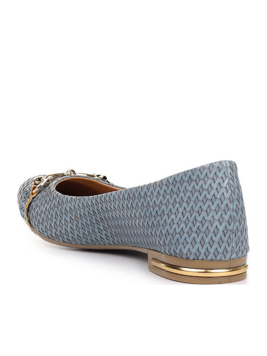 Damen Ballerinas in Hellblau Farbe