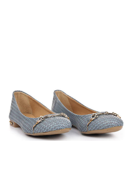 Damen Ballerinas in Hellblau Farbe