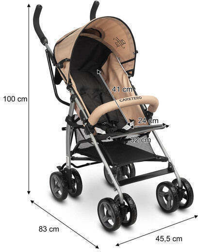 Caretero Alfa Количка с дръжка Подходящо за 6+ Месеца Dark Green 5.3кг