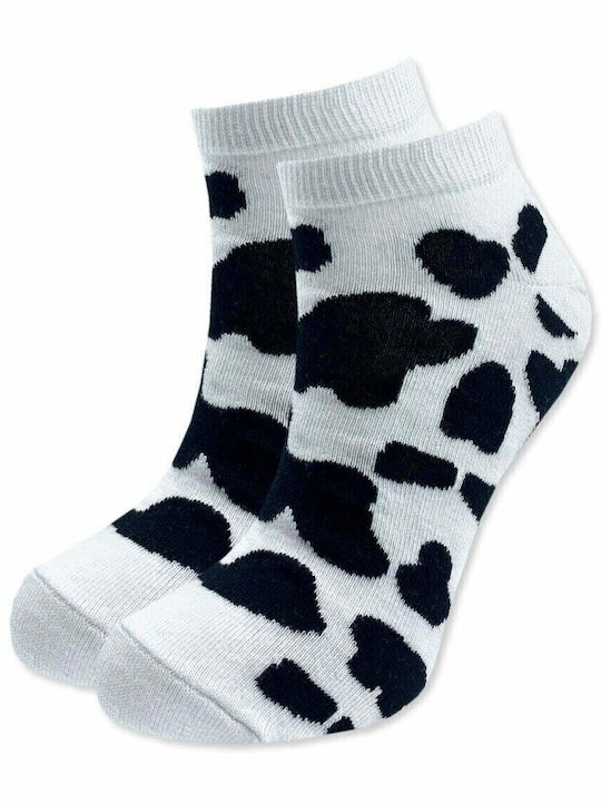 Axidwear Cow Κάλτσες Λευκές Axidwear Cow Κάλτσες Λευκές