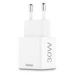HAMA Wireless Charger With USB-A Output Port And USB-C Output Port 30W Power Delivery White 00201992