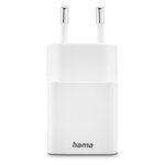HAMA Wireless Charger With USB-A Output Port And USB-C Output Port 30W Power Delivery White 00201992