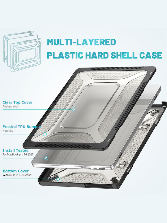 Sonique Icy Guardian Laptoptasche Für Laptop 14" Apple Mac Book Pro 14" 2021/2023 In Schwarz
