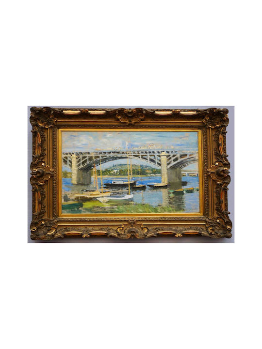 Claude Monet.- Le Pont D'argenteuil.jpg Painting on Canvas 65x40cm