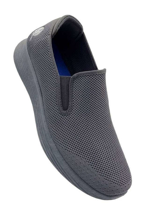 Πάνινα Ανδρικά Slip-On Γκρι