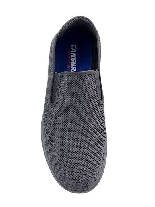 Πάνινα Ανδρικά Slip-On Γκρι