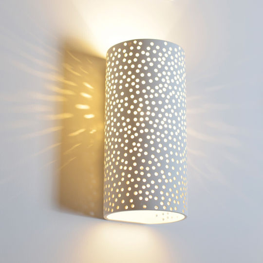VK Lighting Modern Lamp Wall with Socket E14 White 11.5x24cm